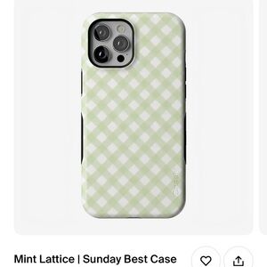 Mint Lattice Phone Case